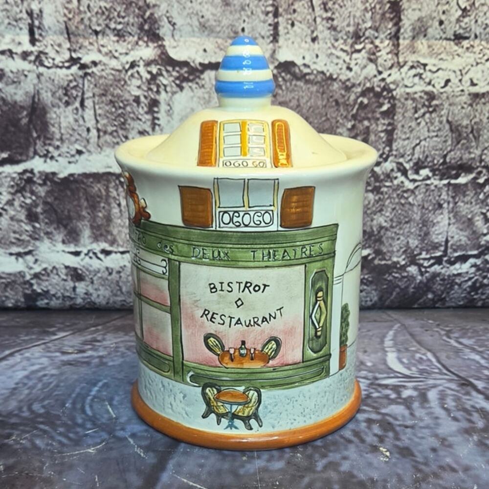 Vintage Paris Bistro Canister Jar by The Sakura Table